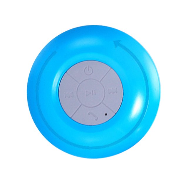 Miulika Multifunctional IPX4 Bluetooth 4.1 Speaker with Suction Cup Blue Color Box