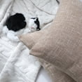thumbnail image 4 of Textural Faux Linen Throw Cushion Pillow Covers Shams for Couch, Invisible Zipper, 45x45CM(Set of 2, Natural Linen), 4 of 7