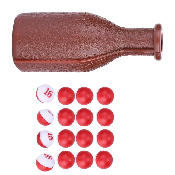 Balles Numérotées Table de Billard Sories Caoutchouc Marron Shaker de Billard Bouteille et 16 Balles Numérotées Tilly Piscine Di Billard Sory