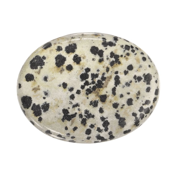 Uxcell Thumb Worry Stone for Anxiety, Natural Oval Crystal Stone, Polished Gemstone Hand Carved Pocket Rock Anxiety Crystals for Women Stress Gifts Meditation, Spotted Black