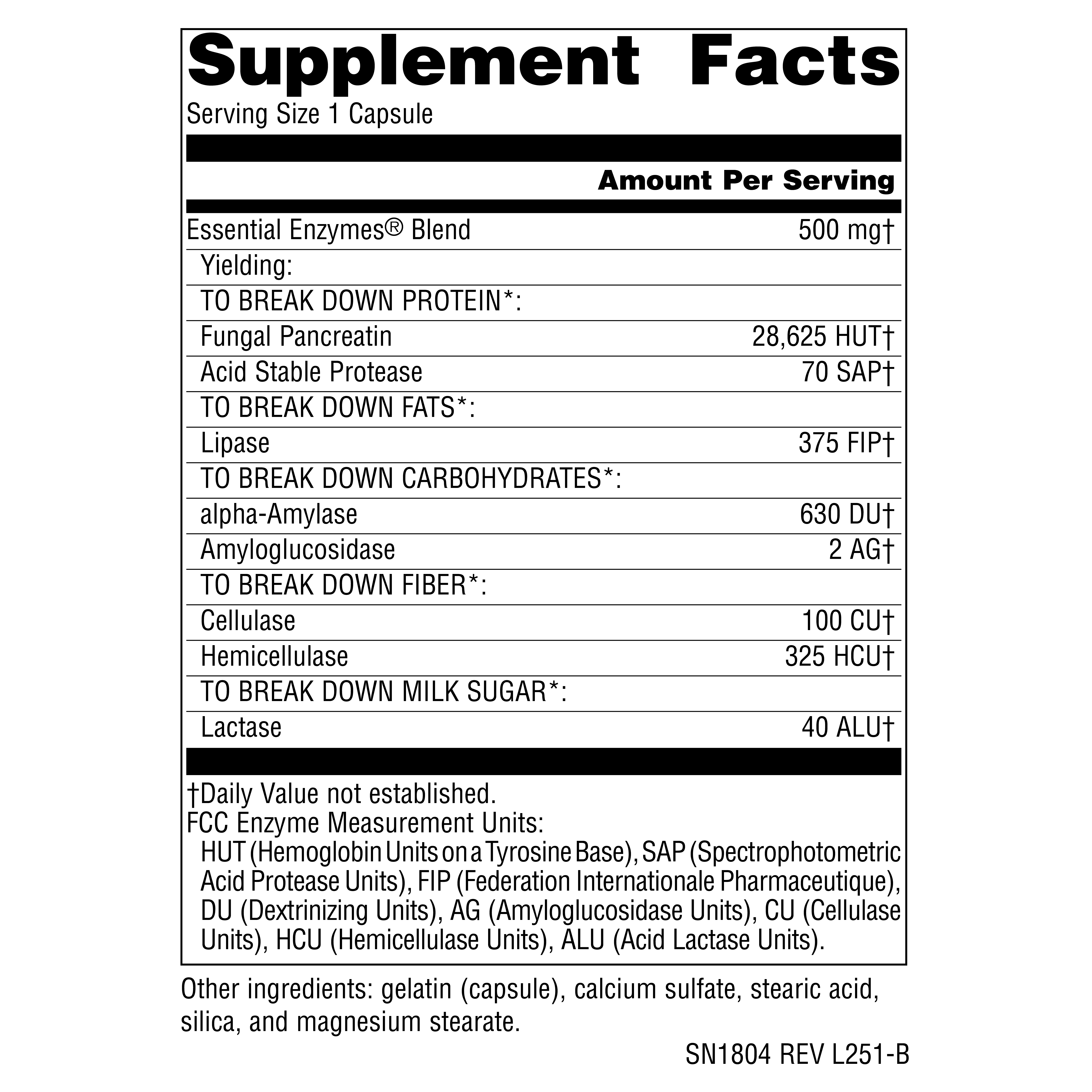 Source Naturals Essential Enzymes 500mg, Bio-Aligned Multiple Enzyme Supplement Herbal Defense for Digestion, Gas, Constipation & Bloating Relief - Digestive Aid* - 360 Capsules, 360 Servings