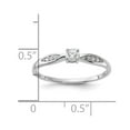 thumbnail image 4 of Sterling Silver Rhodium-plated Polished and CZ Ring, 4 of 6
