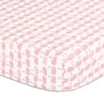 thumbnail image 1 of Coral Pink Swan Fitted Crib Sheet by The Peanut Shell, 1 of 1