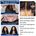 thumbnail image 3 of Peluca Tuziyi Wear and Go, sin pegamento, 7 x 5 pulgadas, ondulada, 32 cm, negra, 3 of 6