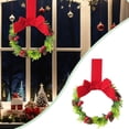 thumbnail image 4 of Christmas Mini Cabinet Wreath, 5 Pack 8.66 Inch Artificial Small Wreath with Red Bow, Berries & Pinecones, Farmhouse Hanging Decor for Kitchen Cabinet, Window, Door, Xmas Party, 4 of 5
