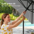 thumbnail image 6 of ACEGOSES 10 x 6.5ft Outdoor Patio Table Umbrella with Non-Fading canopy for Garden and Yard,Gray, 6 of 8