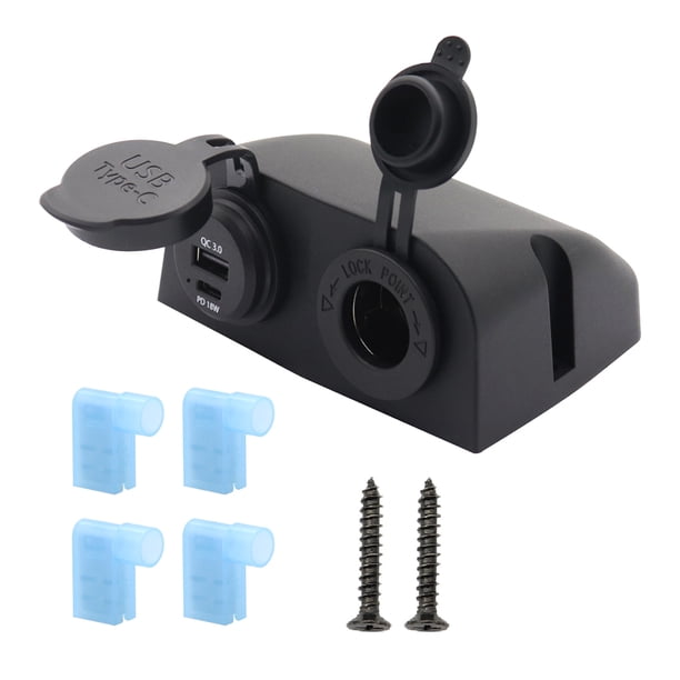 Sidaley Adaptador de carga para encendedor de coche, teléfono móvil, tableta, cargador Dual tipo c, toma de corriente, accesorios para Paneles de instrumentos para automóviles