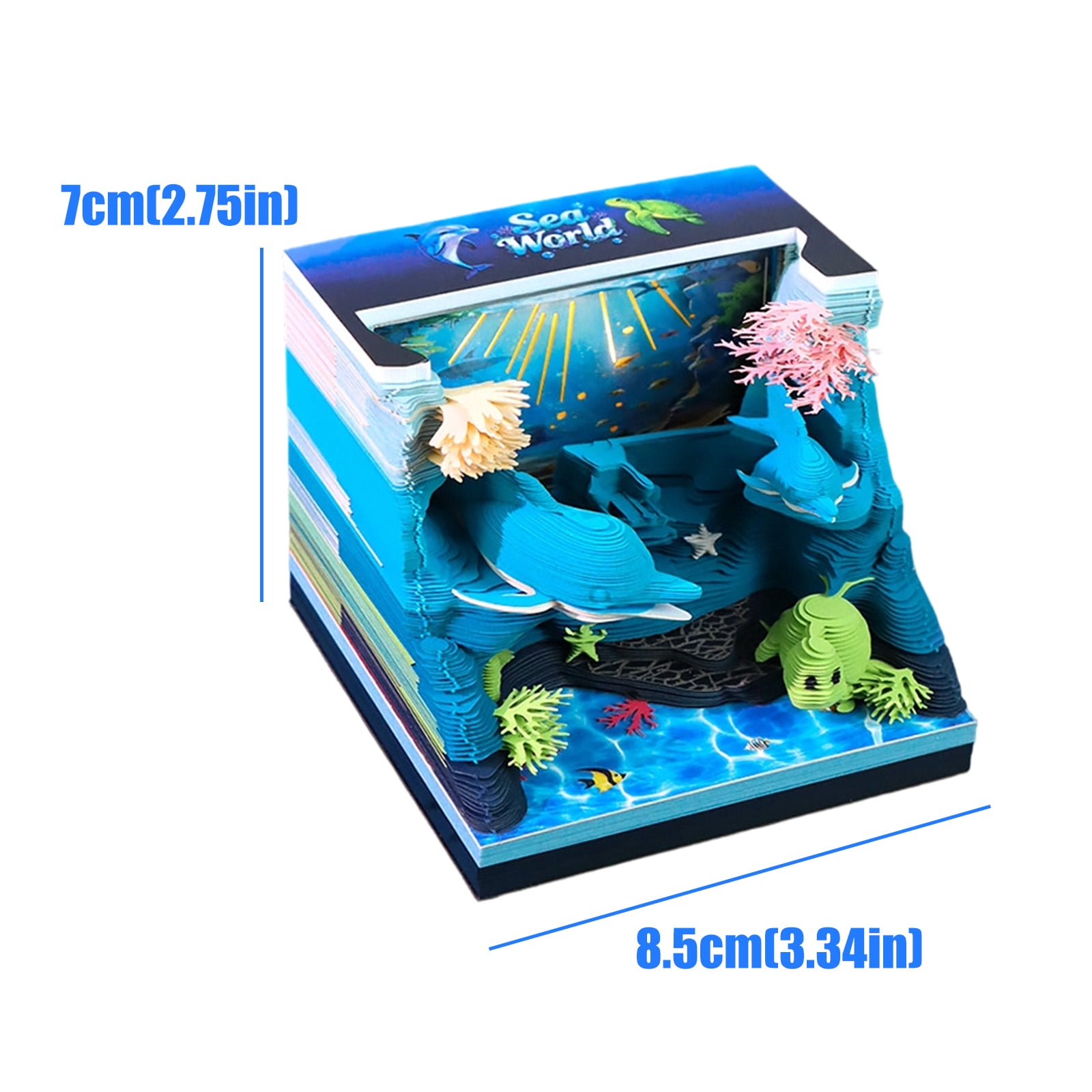 Sustainable 2026 Desk Calendar Featuring Marine Life Art Perfect For Motivation