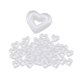 thumbnail image 5 of 80 cuentas acrílicas de corazón para manualidades, accesorios, corazones de amor, surtidos, sueltas Blanco, 5 of 9