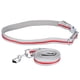 thumbnail image 4 of Juego de correas y collares reflectantes para perros, hebilla de metal, tela de buceo grabada, cuerda para tirar para mascotas, juego rojo M, 4 of 5