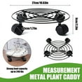 thumbnail image 2 of topjuju 4 Packs Large Metal Plant Caddies, 10.6'' Rolling Plant Stands Heavy-duty Wrought Iron Plant Roller, Plant Saucer on Wheels Indoor Outdoor Plant, 2 of 7