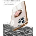 thumbnail image 2 of Compatible avec iPhone 13 Pro Max(6.7) Étui Mince en Silicone avec Support Anneau Support Magnétique Antichoc Étui de Protection Souple TPU Pare-Chocs - Vert Foncé, 2 of 7