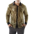 thumbnail image 5 of Ana Mens Sparkly Sequins Party Dance Shirts Retro 70s Disco Nightclub Shirt Tops, 5 of 9