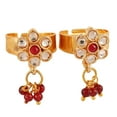 thumbnail image 1 of Bagues d'Orteil Style Kundan Indien Ton Or pour Femmes, 1 of 1