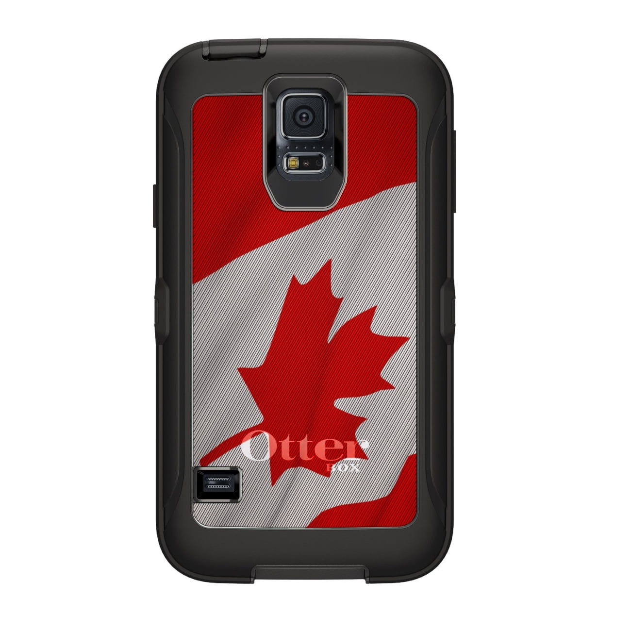 DistinctInk Custom Black OtterBox Defender Series Case for Samsung Galaxy S5 Red...