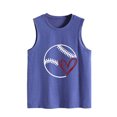 thumbnail image 2 of Usmixi Tank Top for Women Baseball Graphics Round Neck Sleeveless T Shirts Breathable Loose Fit Athletic Workout Vest Blouses Navy S Clearance Clothes, 2 of 4
