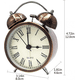 thumbnail image 2 of Reloj despertador de viaje Retro, silencioso, sin tictac, reloj analógico de cuarzo con doble campana, funciona con pilas (sin incluir pilas), 2 of 5