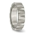 thumbnail image 6 of Auriga Fine Jewelry Titanium Satin 6mm Notched Band for Men Size 7, 6 of 6
