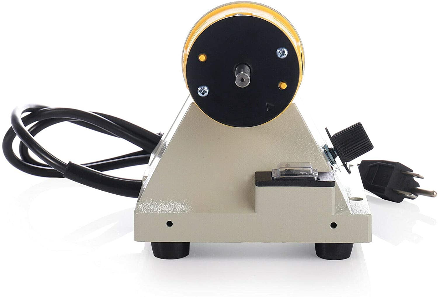 Jewelry Gem Polishing Grinding Machine Bench Lathe Rock Saw Polisher Buffer with Flexible Shaft,110V Mini Table Saw DIY Jewelry Grinder Equipment Tool 0-10000r/min
