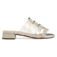 thumbnail image 5 of Cecelia New York Lincoln Slide Sandal Black White Slip On Clear Transparent Mule (10), 5 of 8