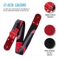 thumbnail image 4 of Correa para guitarra Strap o Tahali para guitarra acústica, bajo eléctrico, guitarra eléctrica Kidam  Guitarra Rojo, 4 of 5