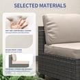 thumbnail image 4 of 7 Pieces Patio Furniture Set,Outdoor Rattan Conversation Sets with Detachable Soft Cushions and Waterproof Patio Sectional Sofa and Glass Top Table,Suitable for Indoor & Outdoor Use, 4 of 9