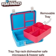 MrBeast Feastables Worlds Coolest Collectible Lunch Box, BPA-Free, Blue/Pink