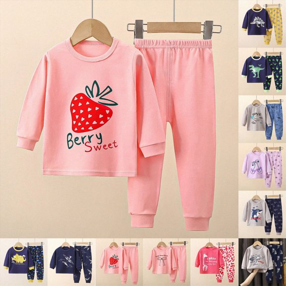 2 Piece Boys Kids Sweatsuit Fall Winter Clothes Pullover Sweatshirt and Jogger Pants Clothing Sets 6-12 Months 12-24 Months 2T 3T 4T 5T 6T 7T 8T 9T Children(Pink,3-4 Years)