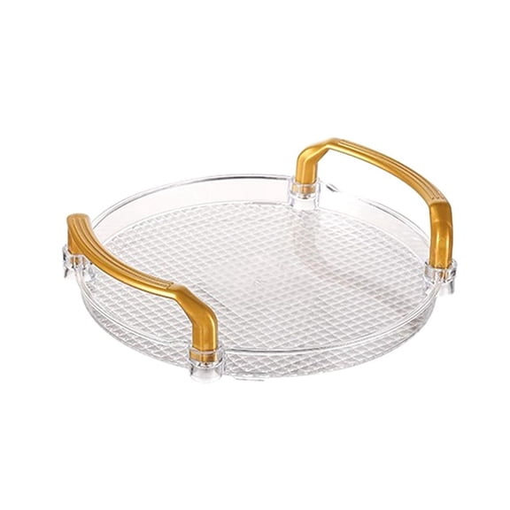 Acrylic Clear Round Serving Tray Bathroom Vanity A