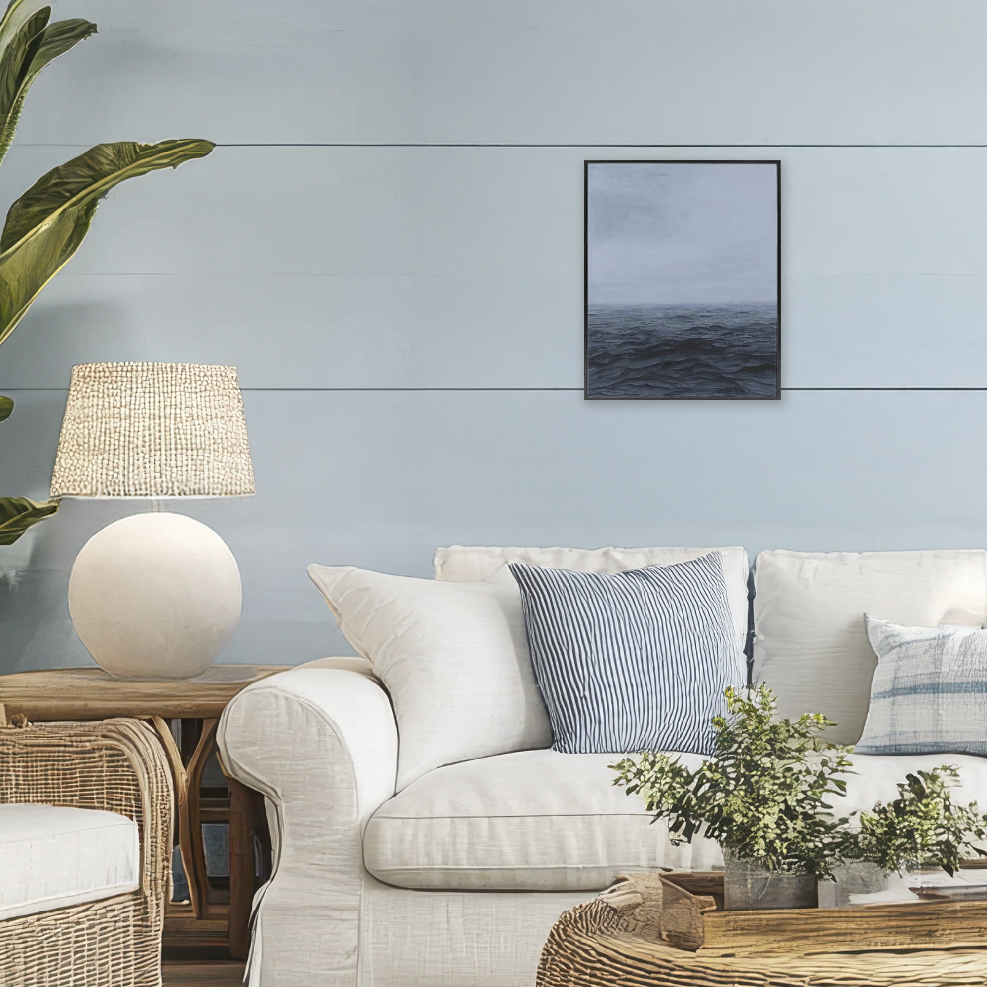 Stupell Industries Vast Ocean Expanse Black Framed Giclee Art, design by Michael Willett