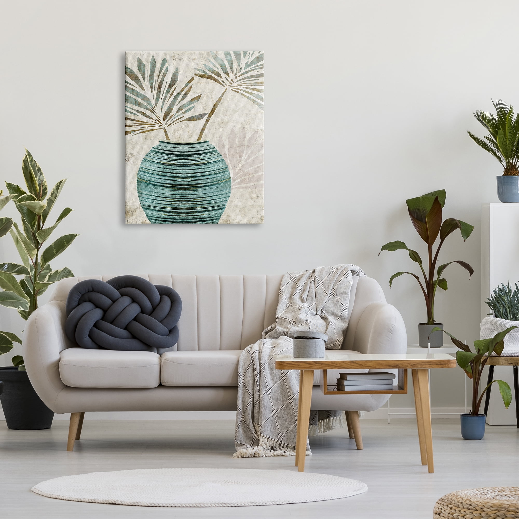 Stupell Industries Boho Plant Vase Botanical & Floral Painting Gallery Wrapped Canvas Art Print Wall Art, 30 x 40