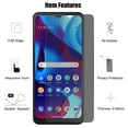 thumbnail image 4 of (3+3) for Motorola Moto G Pure (3 Pack) Anti Spy Private Tempered Glass Privacy Screen Protector and (3 Pack) Camera Lens Protector, 4 of 7
