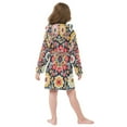 thumbnail image 7 of FORMRS Niños Bathrobe Unisex Hooded Robe Soft Plush Pajamas Sleepwear, Size 4-6T, Colorful Floral Pattern, 7 of 7