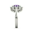 thumbnail image 4 of HeartsAndYou 3ct Round Cut Natural Purple Amethyst Moissanite Halo Ring 14k SOLID White Gold, 4 of 9