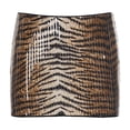 thumbnail image 4 of Jamsmile Women Skirts Animal Print Mini Skirts Slim Fit Party Skirts With Sequins High Waisted Ladies Carnival Party Mini Skirt, 4 of 5
