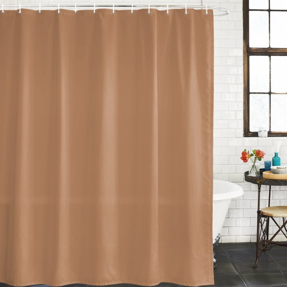 Pure Khaki Bathroom Shower Curtains with 12 Hooks Polyester Waterproof Shower Curtain for Stalls and Bathtubs Modern Solid Color Minimalist Art Decorative Bathroom Privacy Curtain 60x72 Inches