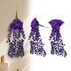 thumbnail image 5 of Artificial Violet Rattan Hanging Orchid Basket | Silk Simulation Flower Vine | Lifelike Wall Décor for Living Room Balcony Home | 90 cm Long | 2-5 cm Flowers | 1 Piece, 5 of 7