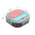 thumbnail image 1 of Outing Tableware 304 Portable Stainless Steel Lunch Box Baby Child Student Outdoor Camping Picnic Food Container Bento Box 2 grid-pink, 1 of 6