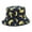 A-Navy436, variant on Womens Hats Banana Pattern Bucket Hat Cotton Reversible Summer Travel Beach Casual Lightweight Outdoor Headwear