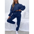thumbnail image 2 of Conjunto de sudadera con capucha y cintura elástica pura para mujer Conjunto de sudadera con capucha fiel a su promesa, 2 of 6