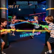 Huge Wave Shooting Tag Toy Set of 4, with LED Digital Vests, Rechargeable Outdoor Indoor Shoot Game Toy for Kids, Christmas Birthday Gifts for Boys Girls 8-12 Years