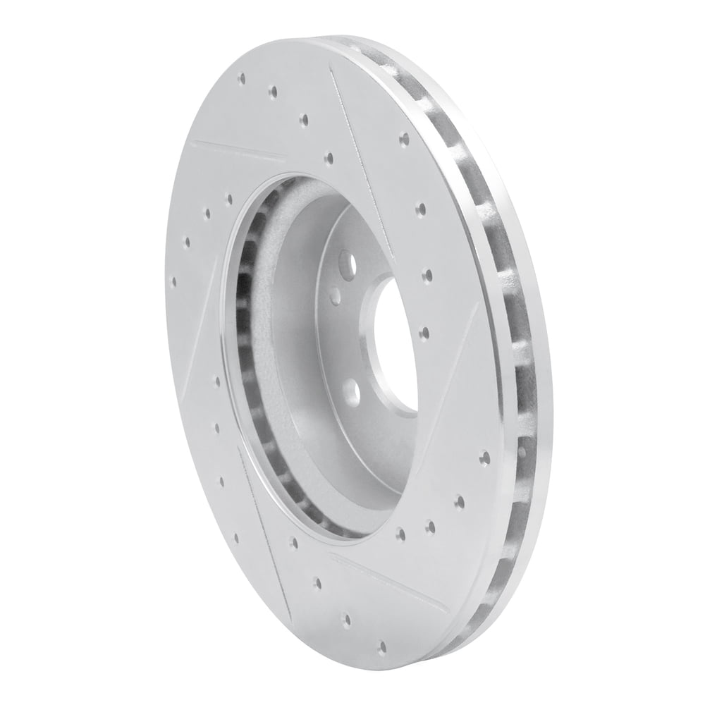 Dynamic Friction Company 631-63158L DFC Brake Rotor - Drilled And Slotted - Silver