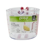 PrepSolutions 3 Piece Liquid Measuring Cup Set with Easy Read Measurements