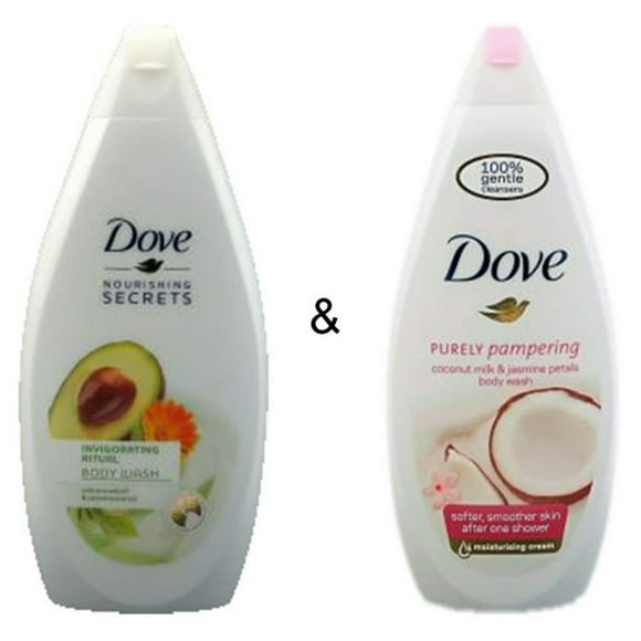 Body Wash Invigo Ritual 500 by Dove & Body Wash Coconut 750 by Dove