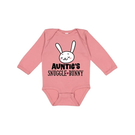 

Inktastic Auntie Snuggle Bunny Easter Outfit Gift Baby Boy or Baby Girl Long Sleeve Bodysuit