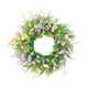 thumbnail image 1 of Corona floral decorativa para puerta de entrada, diámetro 55 cm, decoración de pared rústica realista, corona de boda para ventana, pared,, 1 of 9