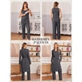 thumbnail image 2 of Ekouaer Nursing Pajamas Maternity Robe Set 3 Pieces Postpartum Maternity Pajama Set Pregnancy Breastfeeding Pj, 2 of 6