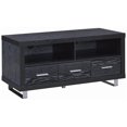 thumbnail image 4 of Coaster TV Stands Collection - Armoire - pour Écran Plat / Équipement AV - Argent, Noir Riche, 4 of 8