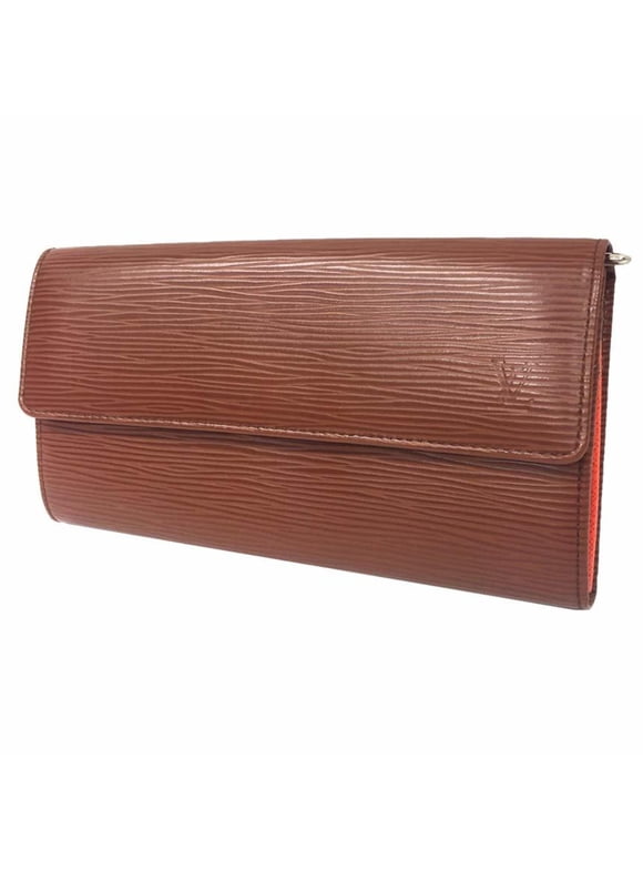 Pre-Owned Louis Vuitton Epi Long Wallet Portefeuille Sarah M60321 Cocoa (Good)