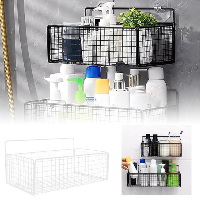 Wall Mounted Storage Shelf for Living Room and Bathroom Organization with Perforated Design